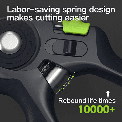 Секатор садовый Deli GS EDL-YL0004, 216 мм, SK5, черный - 6