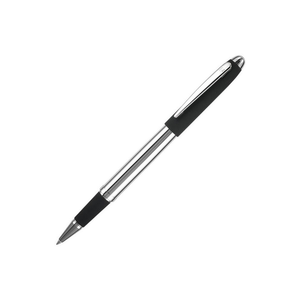 Ручка-роллер "Senator Nautic", 1.0 мм, черный, серебристый, стерж. синий
