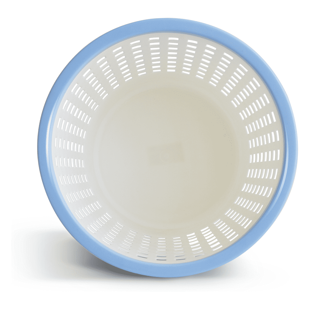 Урна для мусора "Deli", 11.5 л, пластик, белый, голубой - 3