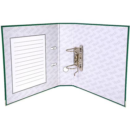 Папка-регистратор "Yesli:", А4,  75 мм, ПВХ Эко, зеленый - 6