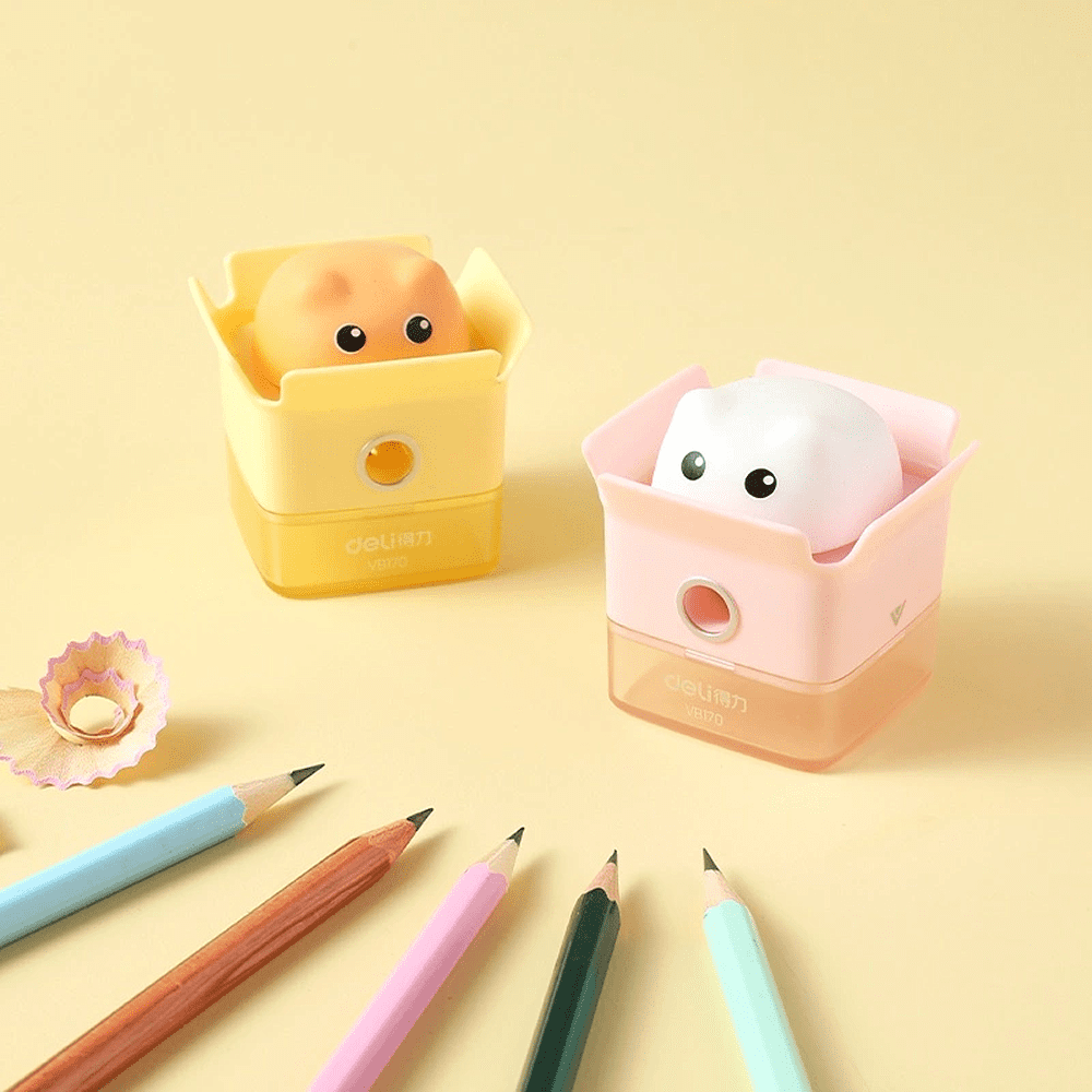 Точилка "Deli EH577", 1 отверстие, ассорти - 2