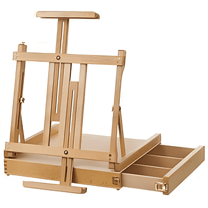 Мольберт настольный большой "Сонет" №10, бук, 42х36х12(70) см, с ящиком