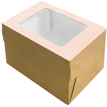 Контейнер бумажный для пирожных, 300 шт/упак, крафт