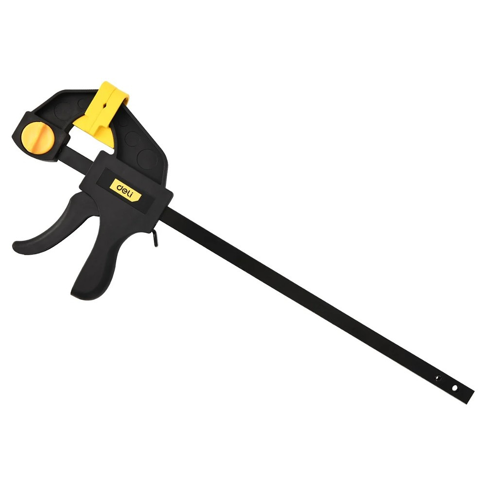 Струбцина "Deli" быстрозажимная 600 мм, желтый, черный