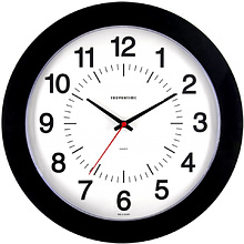Часы настенные круглые "51500514", пластик, черный
