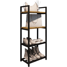 Обувница ALLERD 2+2 RION, черный муар