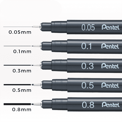 Ручка капиллярная "Pointliner", 0.05 мм, черный - 2