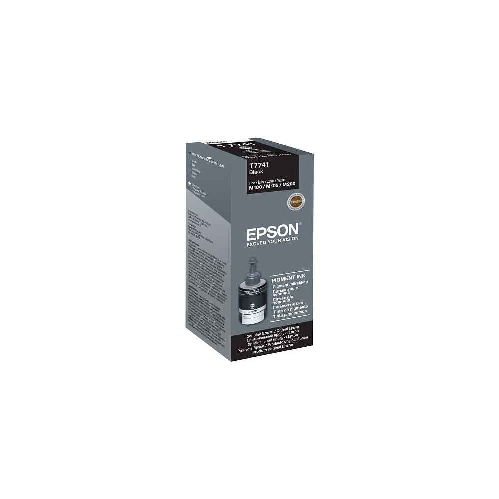 Контейнер с чернилами Epson T7741 140мл, (M100/105/200/205) черн.