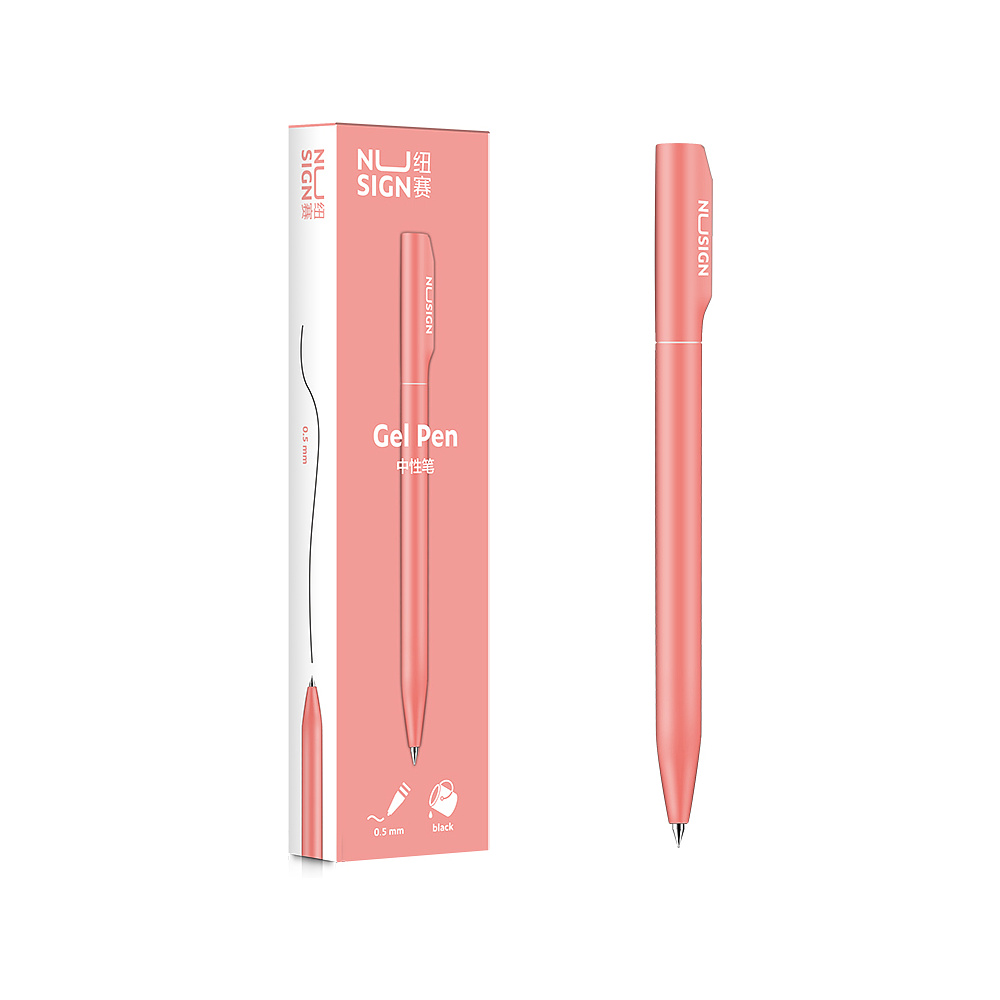 Ручка гелевая Deli "Nusign", 0,5 мм, стерж. розовый