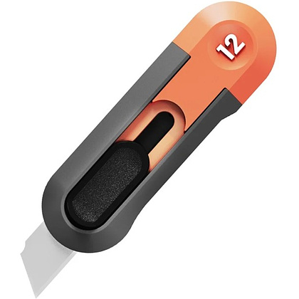 Нож строительный Deli HS HT4007C, 80x25 мм, Soft Touch, оранжевый