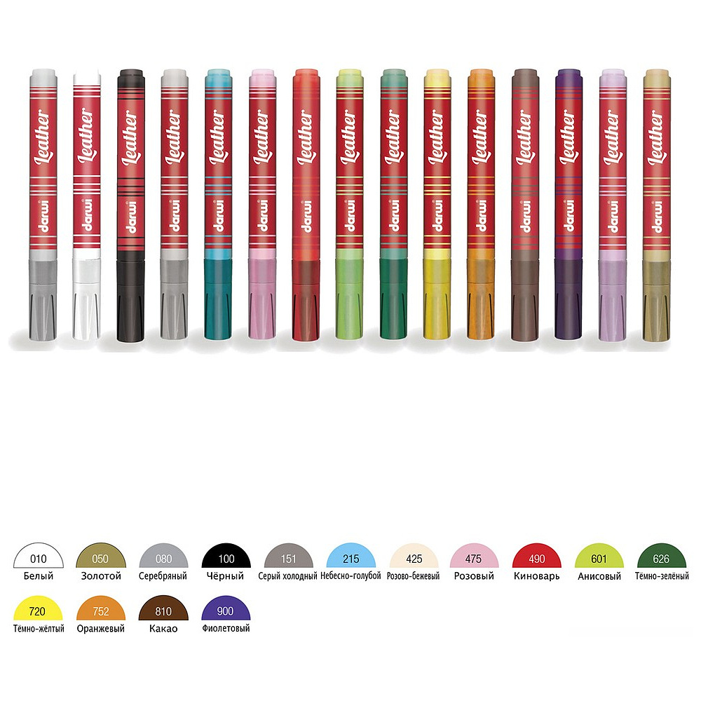 Маркер акриловый для кожи "Darwi", 2 мм, розовый - 6