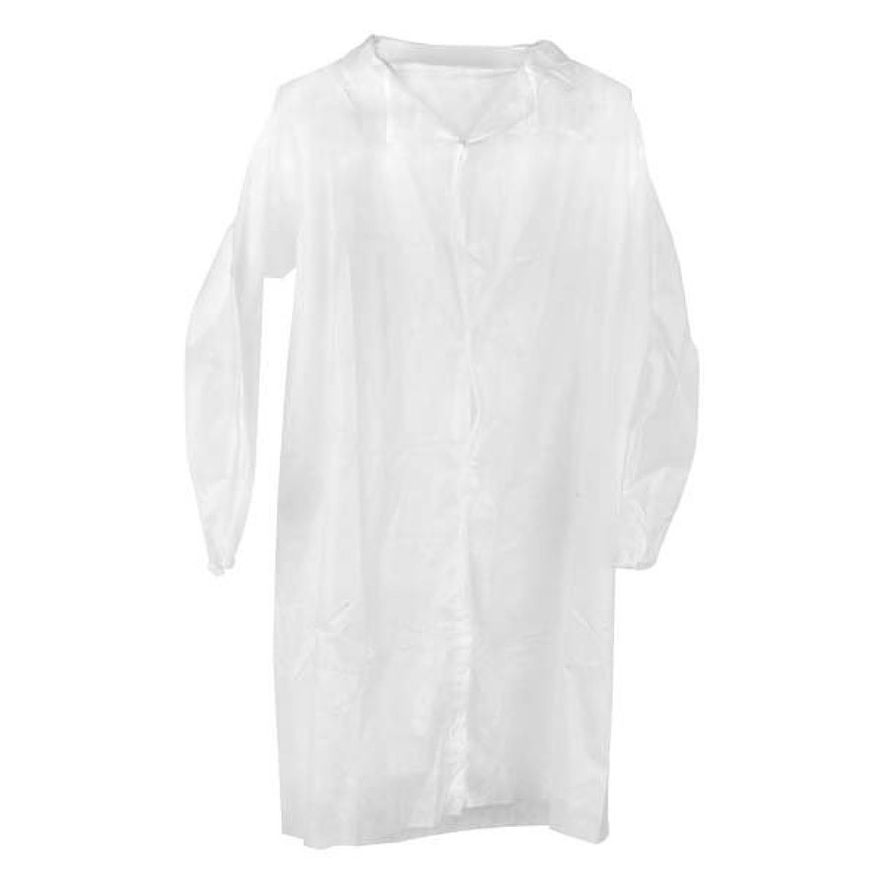 Халат одноразовый спанбонд на кнопках, 25 г/м2, размер 3ХL, 10 шт/упак, белый - 3