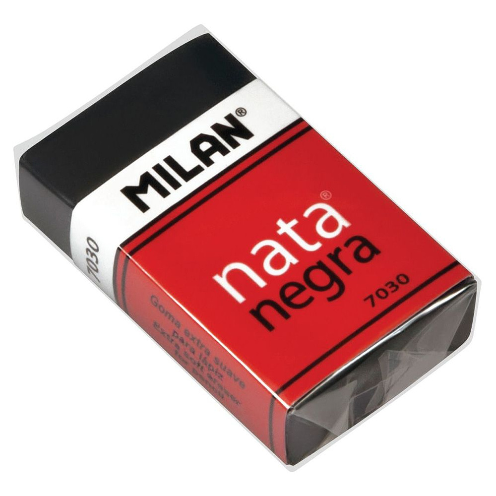Ластик Milan "Nata 7030", 1 шт, черный