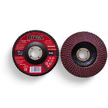 Круг лепестковый торцевой BIVOL, 125х22,2 мм, Р40 