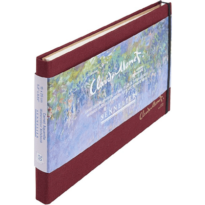 Скетчбук для акварели "Claude Monet - Wisteria", 15х25 см, 300 г/м2, 20 листов, бордовый - 2