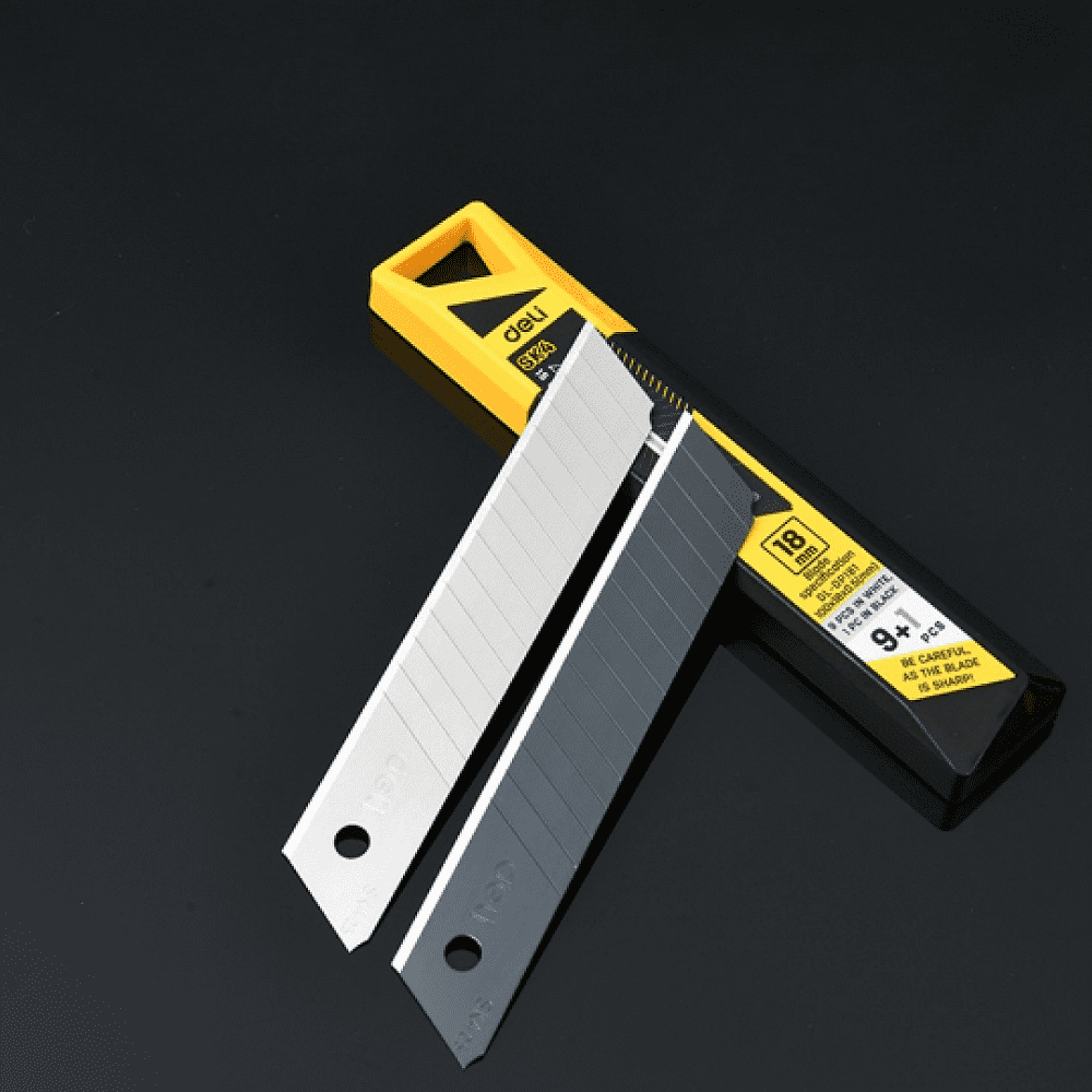 Лезвия для большого ножа "Deli Yellow SK4", 18 мм, 10 штук - 2