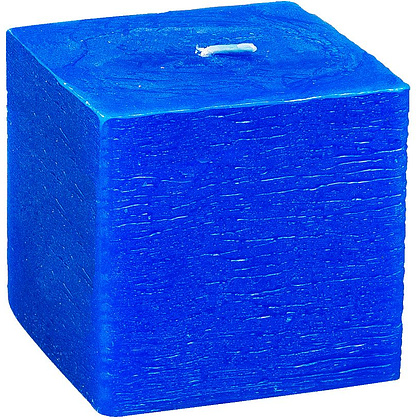 Свеча декоративная "Кубик" 75x75 мм, синий