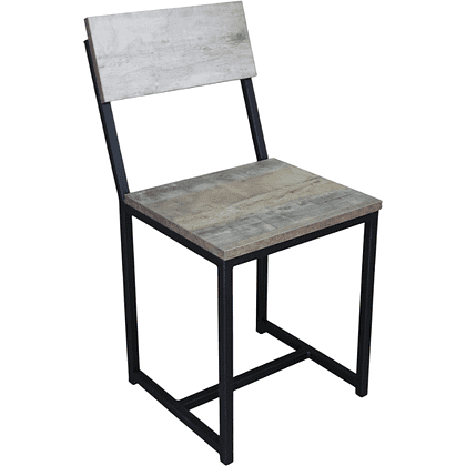 Стул ALLERD RION, металл, ЛДСП, черный муар, Австралийское дерево