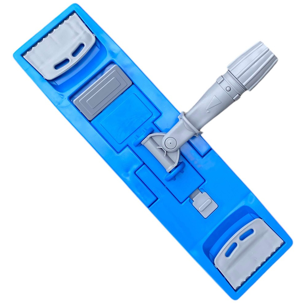 Держатель для мопов с зажимами, 40 см, синий, серый