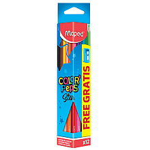 Цветные карандаши Maped "Color Peps"+точилка, 12 цветов
