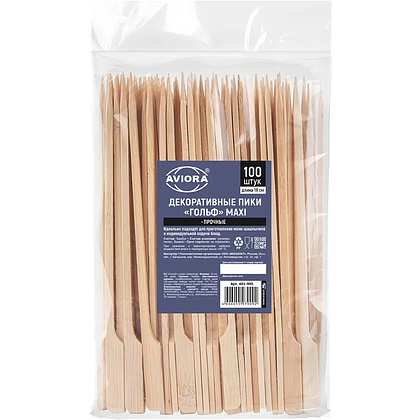 Пика гольф 18 см, бамбук, 100 шт./упак