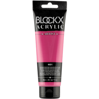 Краски акриловые "Blockx", 461 хинакридон маджента светлая, 120 мл
