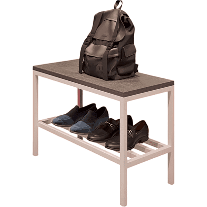 Обувница ALLERD 1 RION, белый муар, Бетон