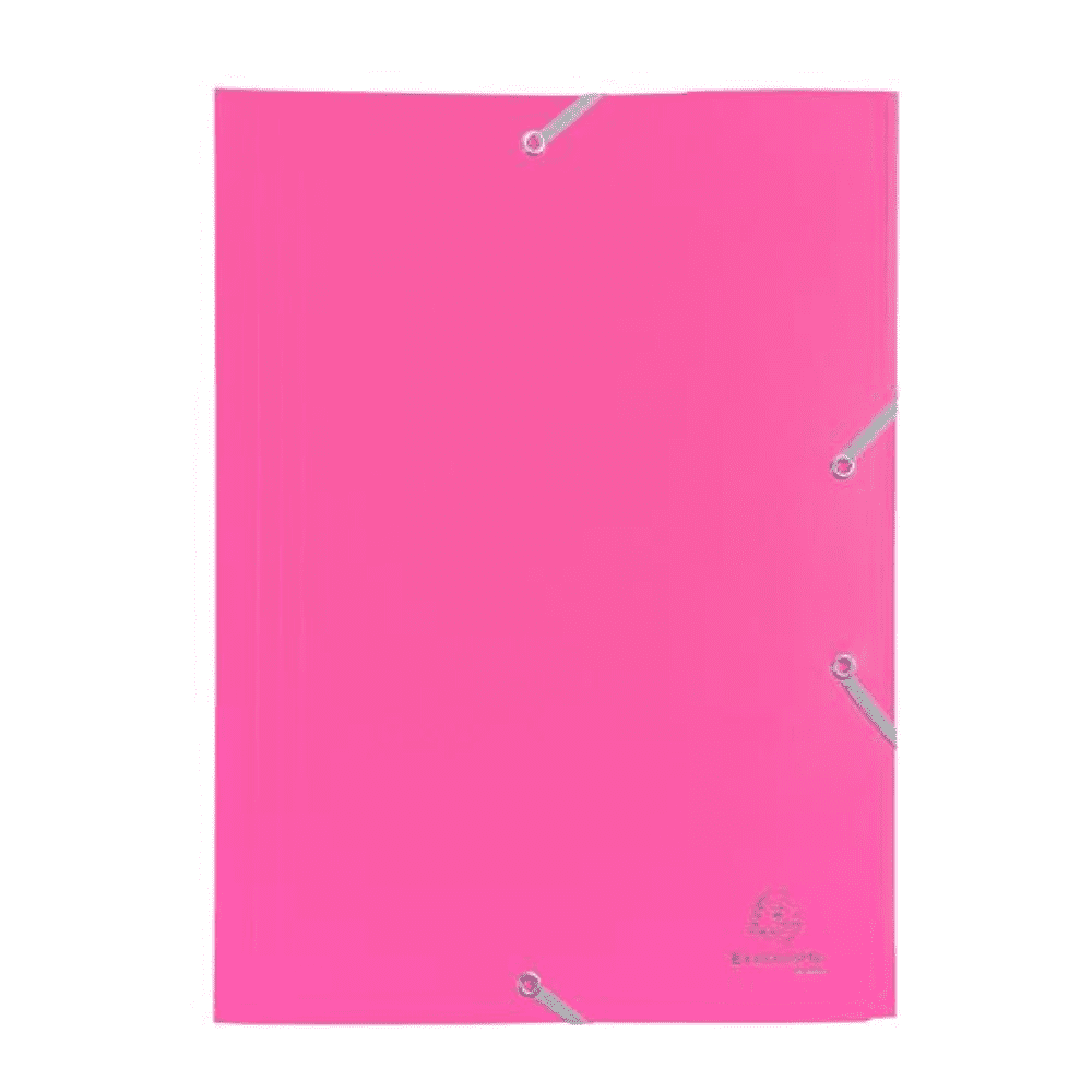 Папка на резинках "Exacompta", A4, 15 мм, полипропилен, розовый