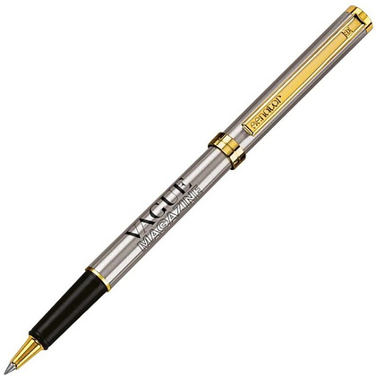 Ручка-роллер "Senator Delgado", 1.0 мм, серебристый, золотистый, стерж. синий