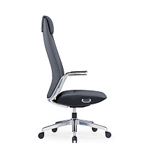 Кресло для руководителя SitZone CH-515A, кожа, алюминий, черный, -30%