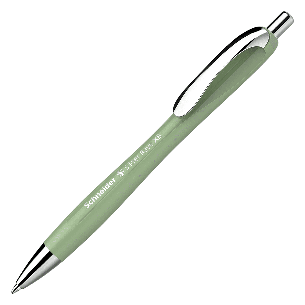 Ручка шариковая автоматическая "Slider Rave", зеленый, стерж. синий