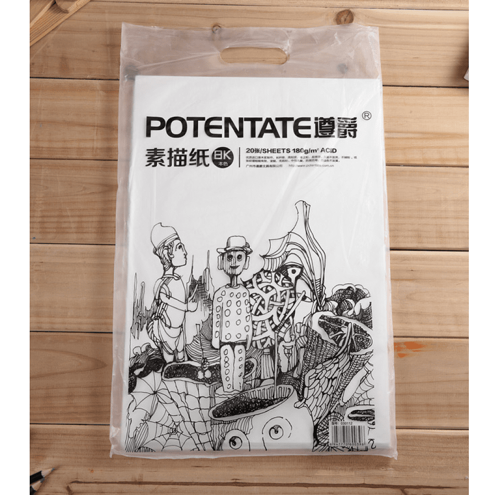 Бумага для рисования "Potentate", 160 г/м2, 27х39 см, натуральный белый - 2