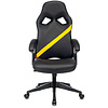 Кресло игровое "Zombie DRIVER", экокожа, пластик, черный, желтый - 12