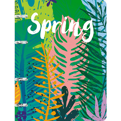 Тетрадь "Spring", А5, 120 листов, клетка, разноцветный