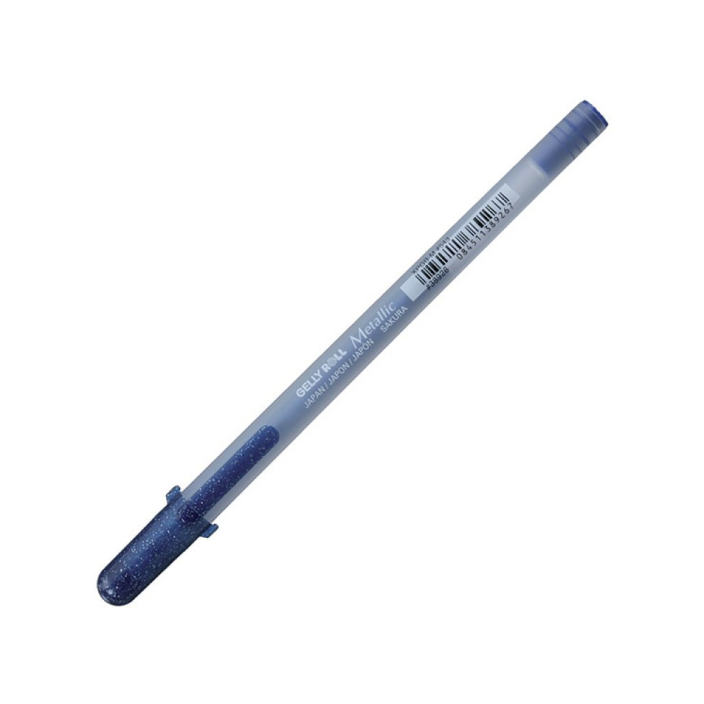 Ручка гелевая "Gelly Roll Metallic", 1.0 мм, прозрачный, стерж. синий