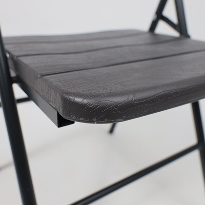 Стул складной, пластик, темно-серый - 9