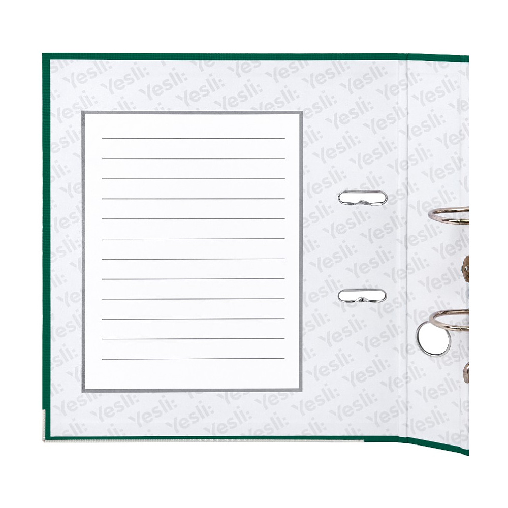 Папка-регистратор "Yesli:", А4, 50 мм, ПВХ Эко, зеленый - 4