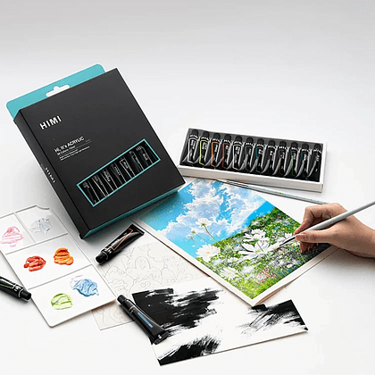 Краски акриловые "Himi.New vision", 36 цветов, тубы - 8