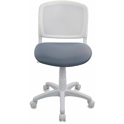 Кресло для детей Бюрократ "CH-W296NX/15-48", ткань, пластик, белый, серый - 2