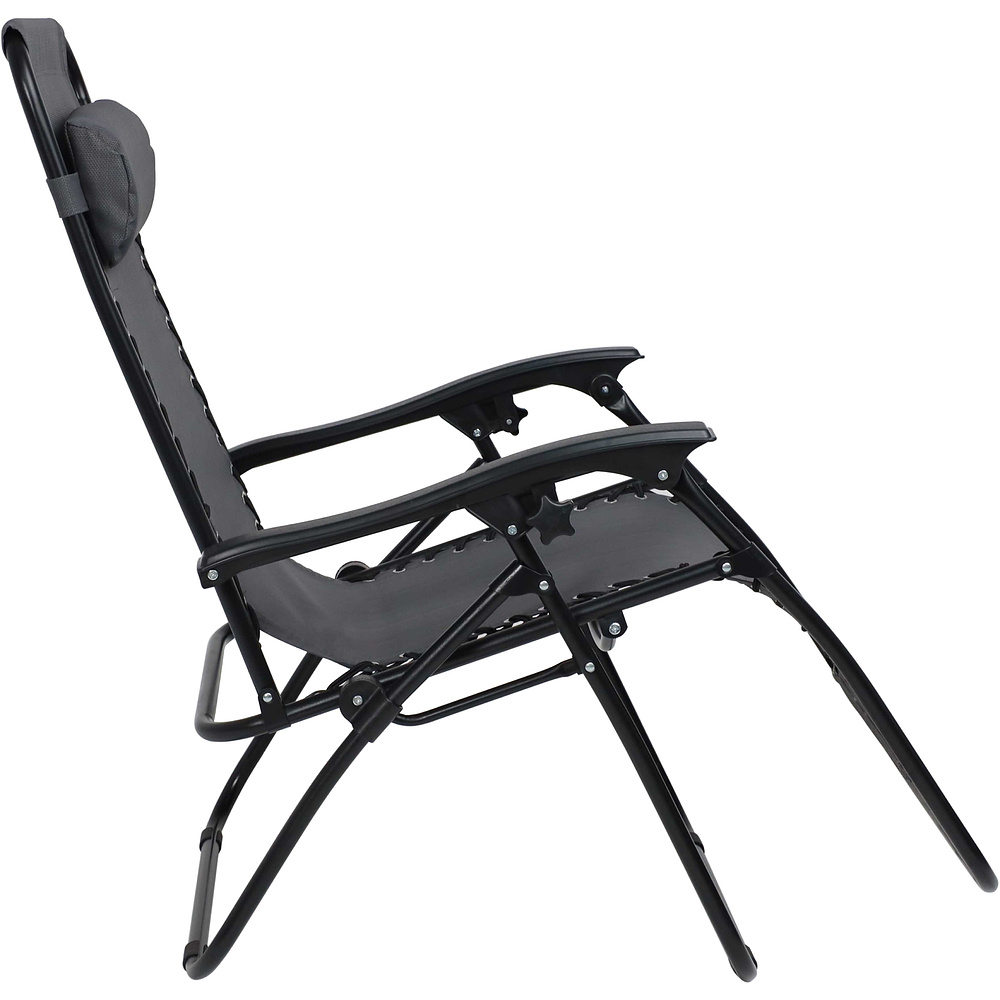 Кресло складное AksHome RELAX, ткань, серый, сталь черная - 10