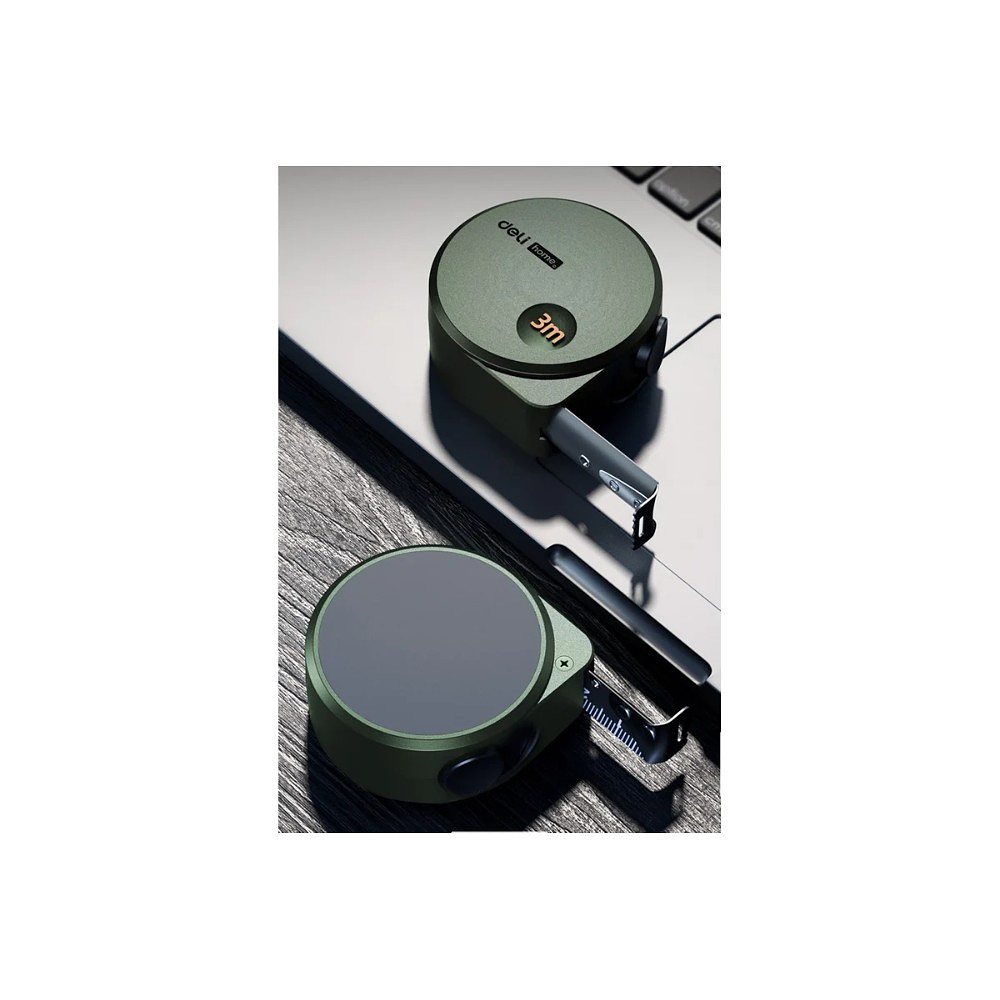 Рулетка Deli HS HT8316L, 3 м х 6 мм, Soft Touch, зеленый - 6