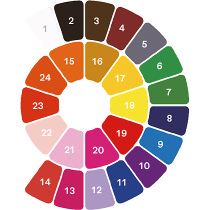 Краски акварельные "Himi", набор, 24 цвета, фиолетовый футляр - 11
