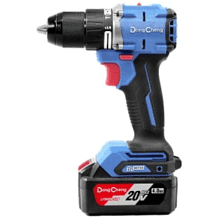 Дрель-шуруповерт "DongCheng" аккумуляторная, ударная бесщеточная 20В, 500Вт, 60Нм, аккум. 2.0Ач*2, з/у 2А, тип AM