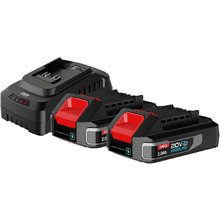 Комплект аккумуляторных батарей и зарядного устройства Deli RS EDE-CM20A2E, 2 АКБ, 2 А/ч, З/У 2А, -10%