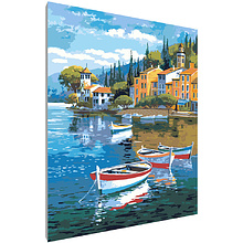 Картина по номерам "Город на побережье"