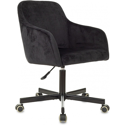 Кресло для персонала Бюрократ "CH-380M", ткань, металл, черный