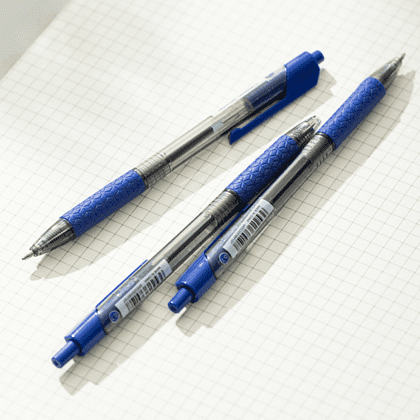 Ручка шариковая автоматическая "Arrow", 0.7 мм, прозрачный, синий, стерж. синий - 3