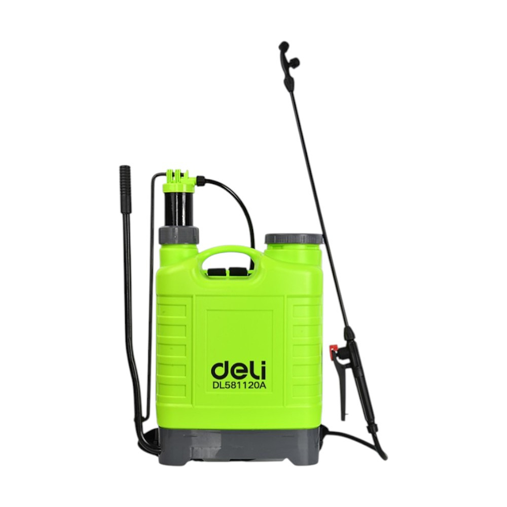 Опрыскиватель садовый помповый Deli GS EDL581120A, 20 л, ранцевый, зеленый, черный