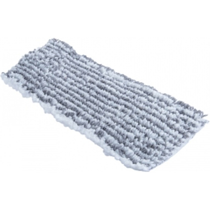 Насадка для плоской швабры 40х11 см, комбинированная, тафтинговая серая, карманы-языки