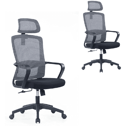 Кресло компьютерное SitZone U-060A, сетка, ткань, черный, пластик, 2 шт/упак